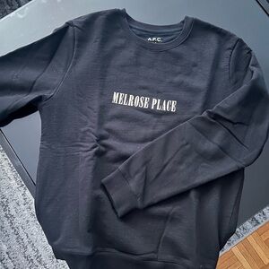 A.P.C. Black 'Melrose Place' Crewneck Sweatshirt
